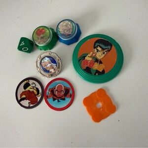 Lot Of Vintage Dragon Ball Z Bandai Menko Cards Tazos Spinning Tops Anime